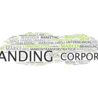 verschiedene Schlagworte ueber Branding